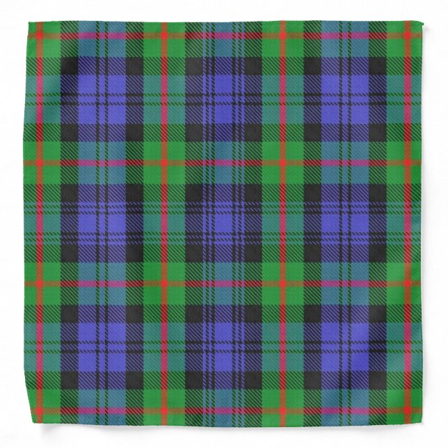 Old Scotsman Clan Murray Tartan Plaid Bandana (Front)