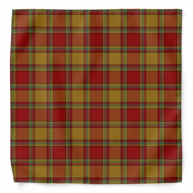 Old Scotsman Clan Scrymgeour Tartan Plaid Bandana (Front)