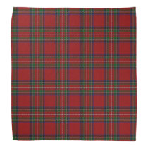 Old Scotsman Clan Stewart Royal Red Tartan Plaid Bandana Old Scotsman Clan Stewart Royal Red Tartan Plaid Bandana