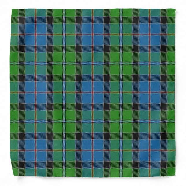 Old Scotsman Clan Stirling Tartan Plaid Bandana (Front)