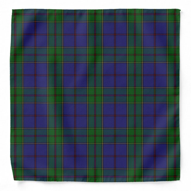 Old Scotsman Clan Strachan Tartan Plaid Bandana (Front)
