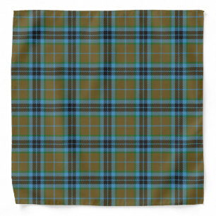 Old Scotsman Clan Thompson Blue Brown Tartan Plaid Bandana