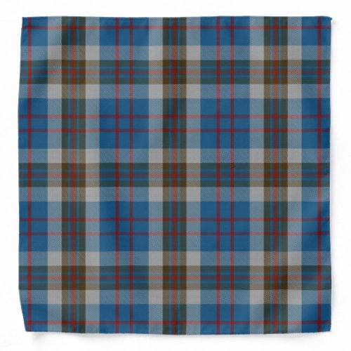 Old Scotsman Clan Thompson Blue Gray Tartan Plaid Bandana