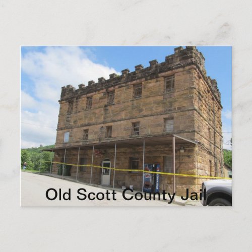 Old Scott County Jail in Huntsville TN Postcard