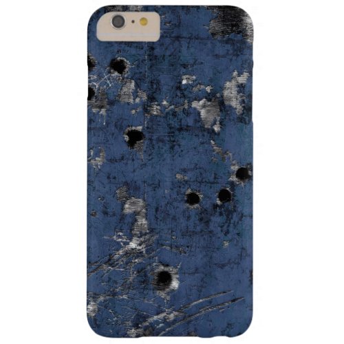 Old scratched metal with bullet holes iPhone case