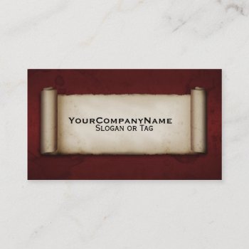 Old Scroll Business Card by TheBizCard at Zazzle
