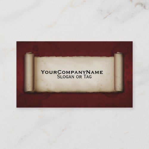 Old Scroll Business Cards