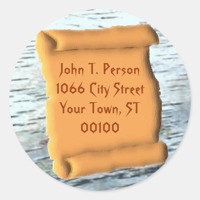 Old Scroll Classic Round Sticker (Front)