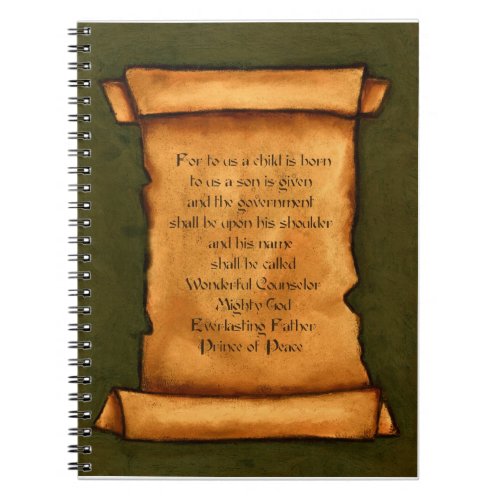 Old Scroll Scripture Bible Verse Isaiah Notebook