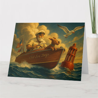 Old Sea Dogs: a sailor and his trusty canine Thank You Card