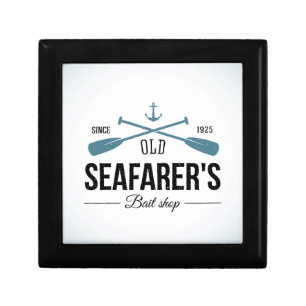 Old Seafarers Bait Shop Jewelry Box