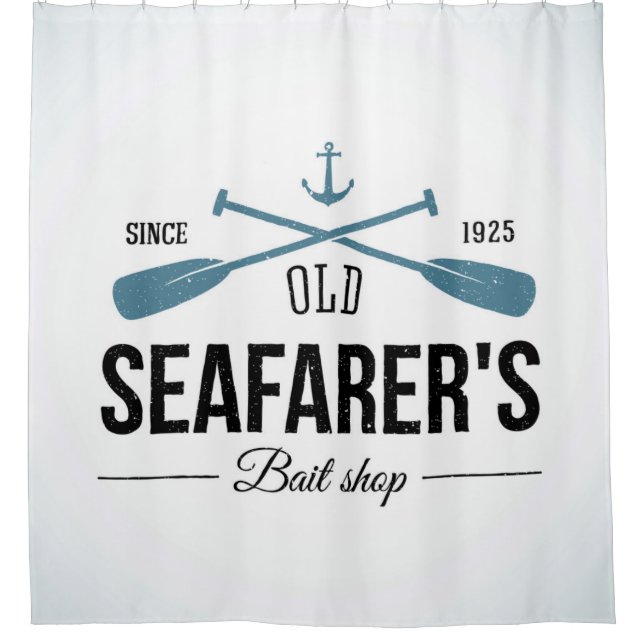 Old Seafarers Bait Shop Shower Curtain (Front)