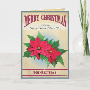 Old Seed Packet Card: Traditional Version Holiday Card