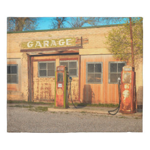 Old service station in rural Utah,  USA. vintage,  Duvet Cover
