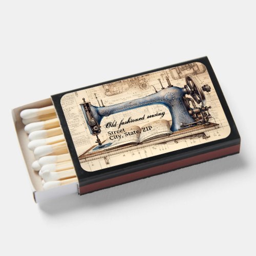 Old Sewing Machine business name Matchbox Matchboxes