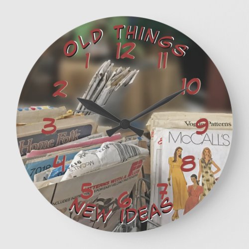 Old Sewing Patterns _ New Ideas Large Clock