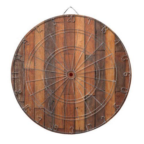Old Shabby Wood Flooring Dart Board