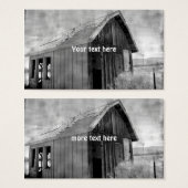 Old shack construction, demolition, moving, (Front & Back)