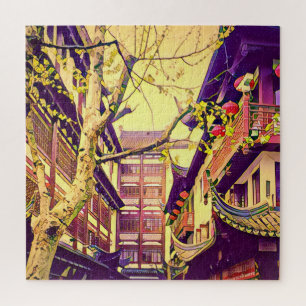Old Shanghai vintage travel Yu Yuan Garden Jigsaw Puzzle