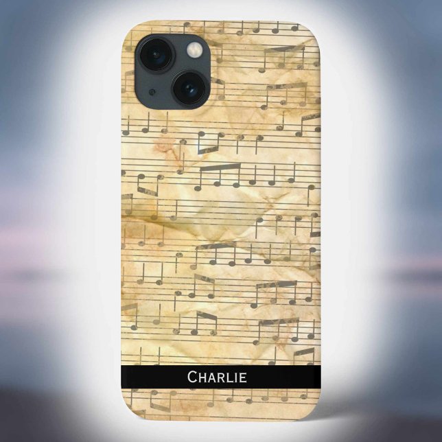 Old Sheet Music Background. Personalise. Case-Mate iPhone Case (Creator Uploaded)