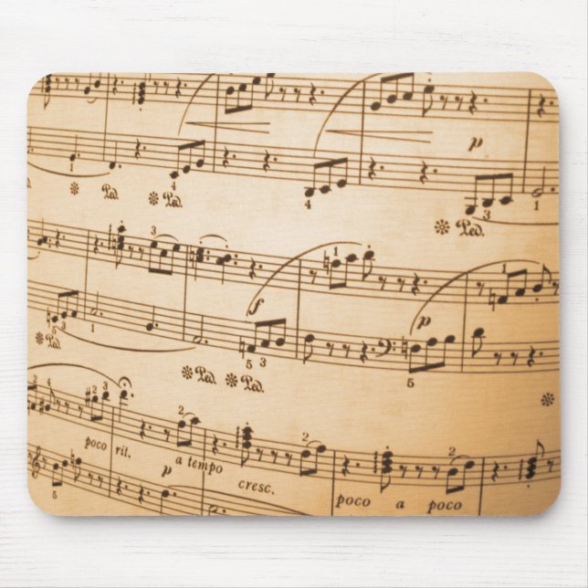 Old Sheet Music Mouse Pad (Front)
