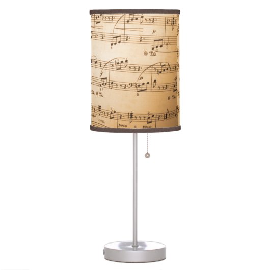 Old Sheet Music Table Lamp (Left)