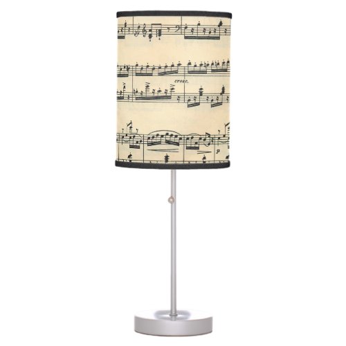 Old Sheet Music Table Lamp