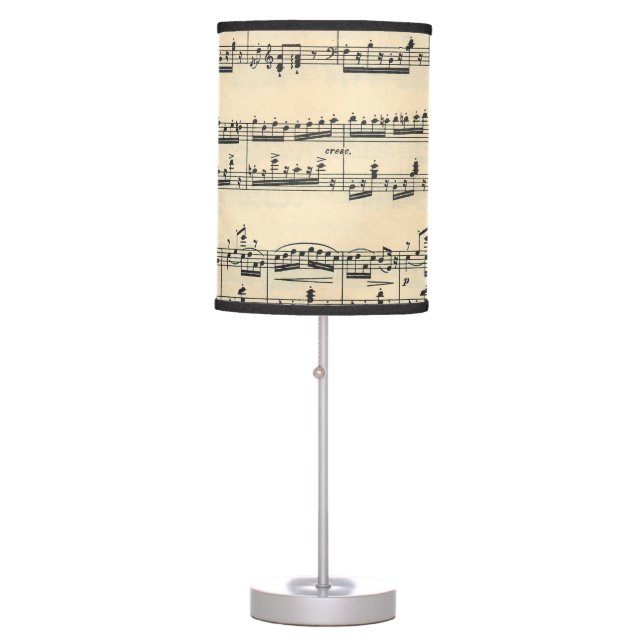Old Sheet Music Table Lamp (Front)