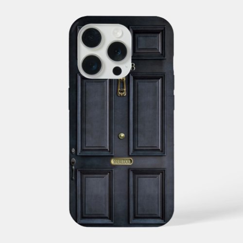 Old sherlock holmes 221b Door  iPhone 15 Pro Case