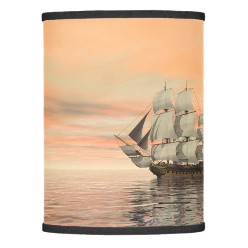 Old ship by sunset _ 3D render Lamp Shade