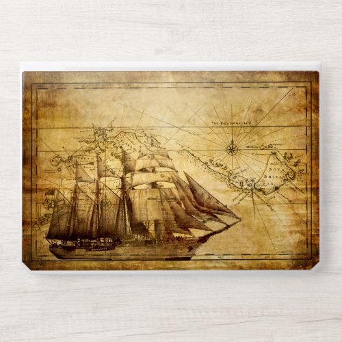 Old Ship Map HP Laptop Skin