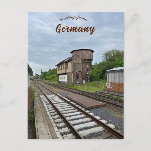 Old Signal Box at Forst Brandenburg Germany Postcard