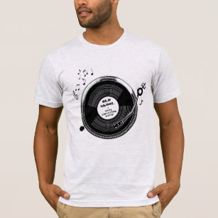 Old skool dj record collector turntable t-shirt