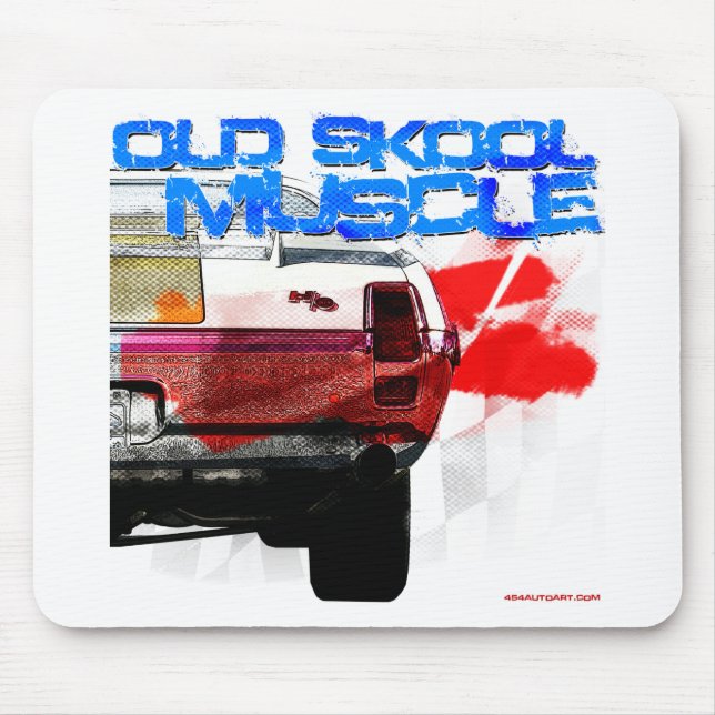 Old Skool Muscle Mouse Pad (Front)