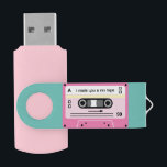 Old Skool Pink Cassette Mix Tape  Flash Drive<br><div class="desc">Old Skool Pink Cassette Tape "Mix Tape" USB Flash Drive. Write a different message on side A and side B. Create a sense of nostalgia for those 80's & 90's music lovers. Share photos and videos as well as your favorite tunes. Add your own messages and playlists for a truly...</div>