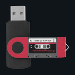 Old Skool Red and Black Cassette Mix Tape Flash Drive<br><div class="desc">Old Skool Red and Black Cassette Mix Tape USB Flash Drive. Write a different message on side A and side B. Create a sense of nostalgia for those 80's & 90's music lovers. Share photos and videos as well as your favorite tunes. Add your own messages and playlists for a...</div>