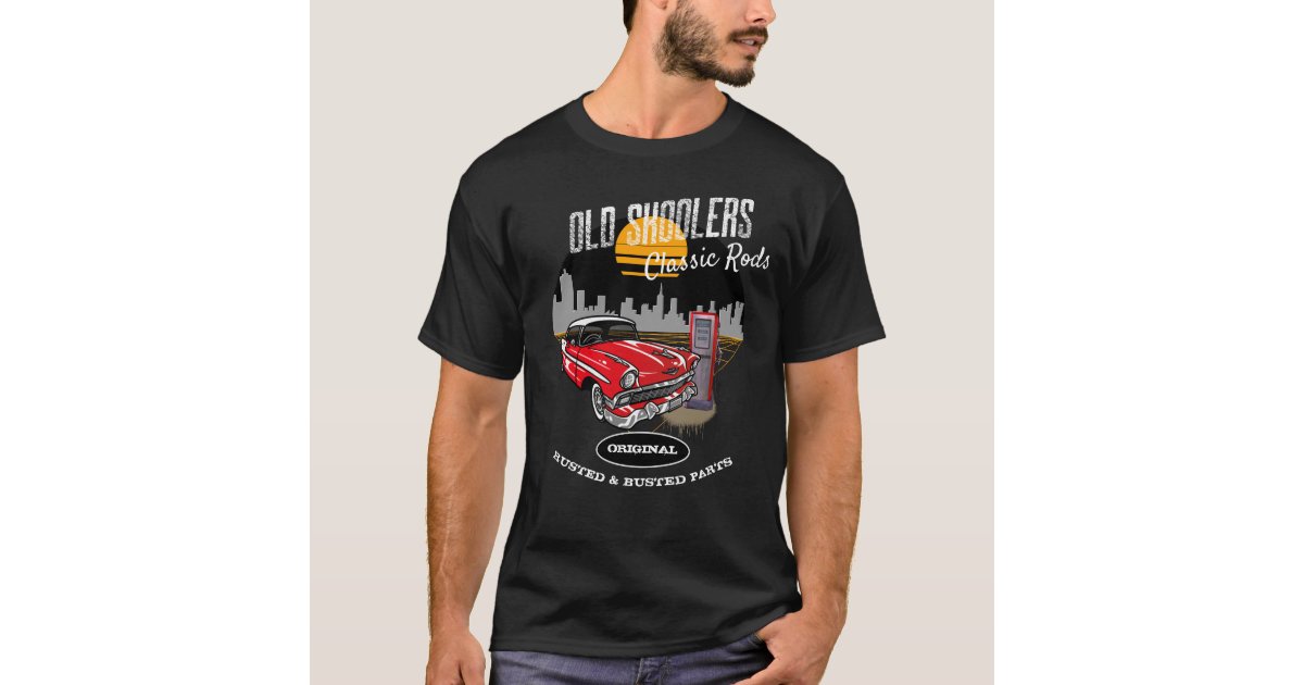 Old Skoolers Classic Rods Hot Rod Fifties Chevy T-Shirt | Zazzle