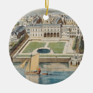 Old Somerset House on the Strand, engraved by Jean Ceramic Ornament