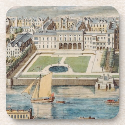Old Somerset House on the Strand engraved by Jean Drink Coaster