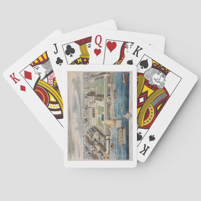 Old Somerset House on the Strand, engraved by Jean Poker Cards (Back)