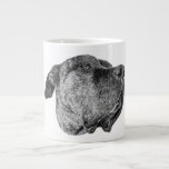 Old-Soul Profile Giant Coffee Mug<br><div class="desc">Massive,  textured head study with the gaze just off-frame—quiet strength in stark black and white. Oversized crop reads from across the room and brings a calm,  grounded feel to your morning.</div>