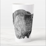 Old-Soul Profile Latte Mug<br><div class="desc">Massive,  textured head study with the gaze just off-frame—quiet strength in stark black and white. Oversized crop reads from across the room and brings a calm,  grounded feel to your morning.</div>