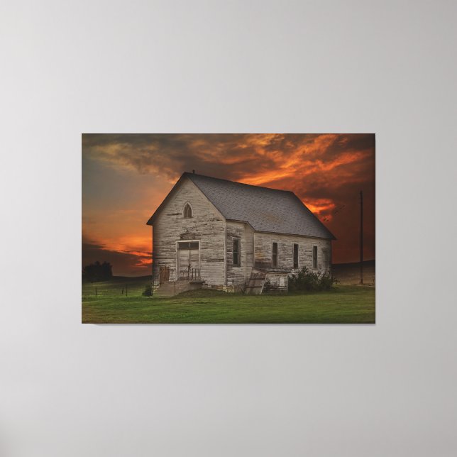 Old South Dakota Rustic Building Canvas Print (Front)