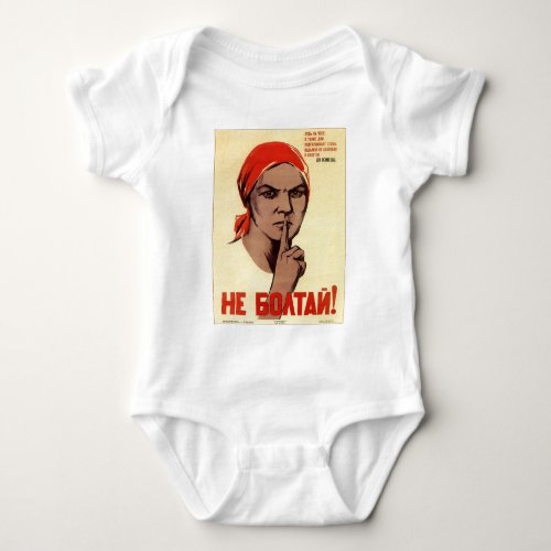 Old Soviet Russian Propaganda Apparel Baby Bodysuit