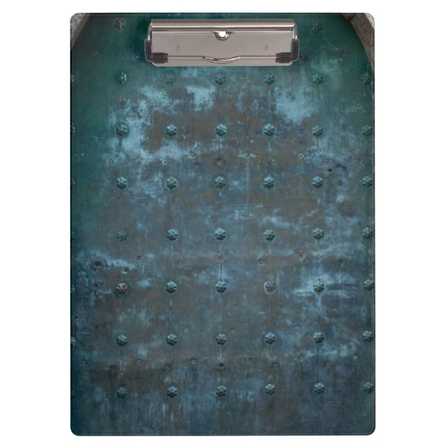 Old Spanish Copper Tarnished Metal Door Clipboard (Front)