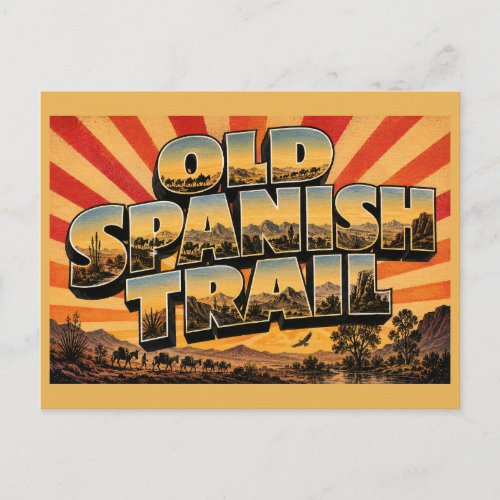 Old Spanish Trail Nevada Desert Mountain Passes Postcard