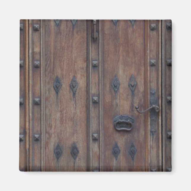 Old Spanish Wooden Door with Bolts Magnet (Front)
