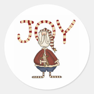 Old St. Nick Joy Santa Holidays Classic Round Sticker