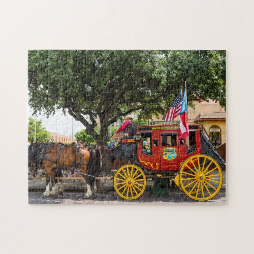 Old Stagecoach Texas Jigsaw Puzzle