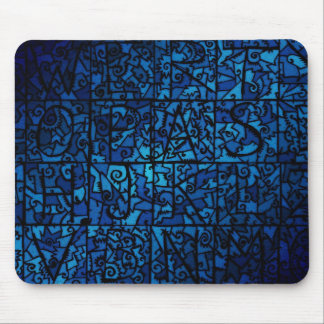 Old stained-glass window mouse pad
